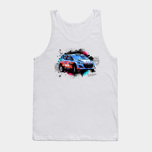 Thierry Neuville's Hyundai i20 WRC Tank Top by Mario Ramos Rally Art